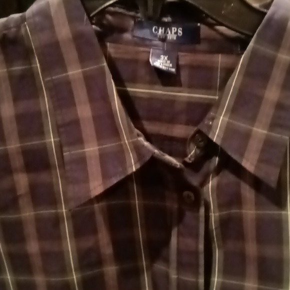 NWOT RALPH LAUREN CHAPS blue multi-colored long sleeve blouse Size 3X - Picture 3 of 4